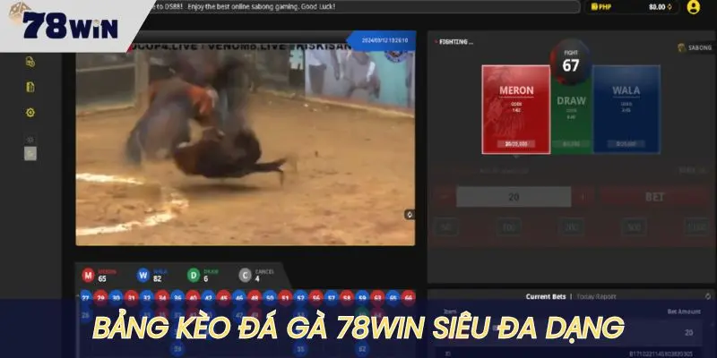 Bảng kèo cược hệ thống 78WIN cập nhật liên tục