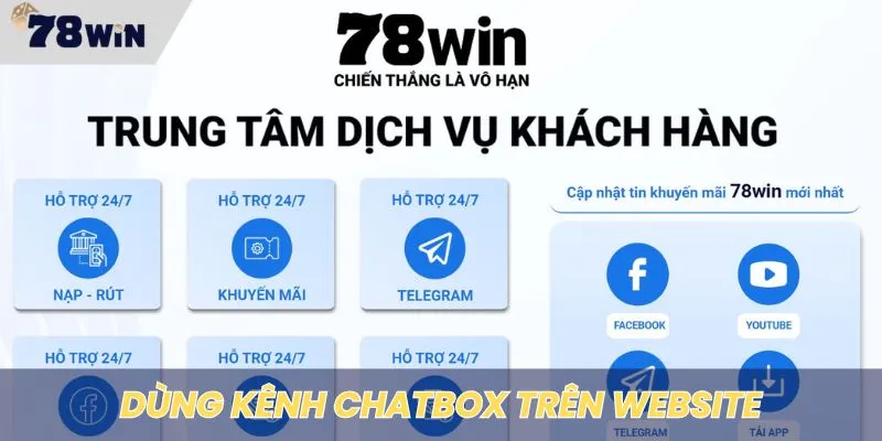 Liên hệ qua kênh chatbox để được nhân viên hỗ trợ 1:1