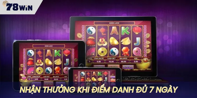 Người chơi sẽ nhận thưởng khi điểm danh đủ 1 tuần