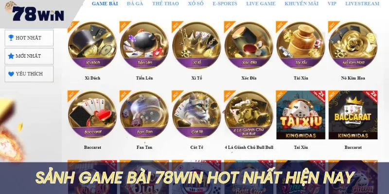Sân chơi Game bài 78WIN hot nhất hiện nay
