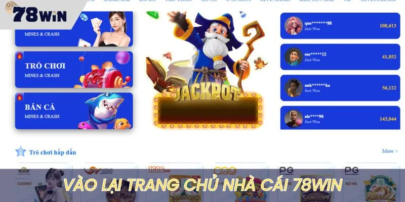 Đưa người chơi trở lại trang chủ để bắt đầu cá cược